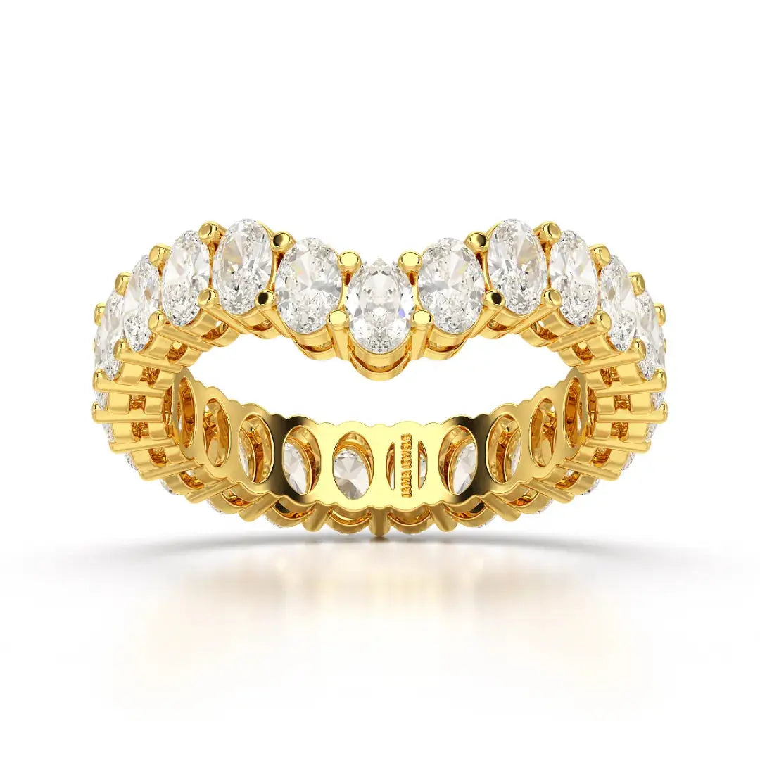 2.5 CT Oval Cut Eternity Lab Diamond Ring Jama Jewels