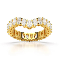 2.5 CT Oval Cut Eternity Lab Diamond Ring Jama Jewels