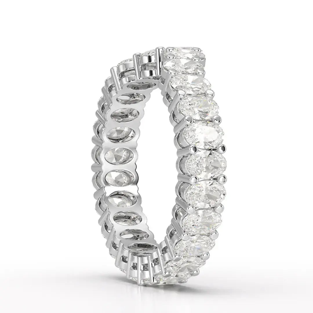 2.5 CT Oval Cut Eternity Lab Diamond Ring Jama Jewels