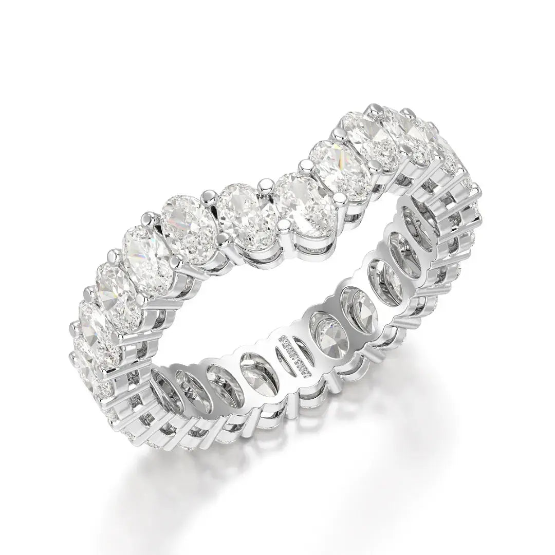 2.5 CT Oval Cut Eternity Lab Diamond Ring Jama Jewels