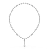 36.46 CT Lab Diamond Round Marquise Necklace Jama Jewels