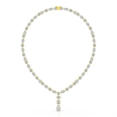 36.46 CT Lab Diamond Round Marquise Necklace Jama Jewels