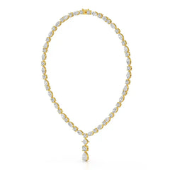 36.46 CT Lab Diamond Round Marquise Necklace Jama Jewels