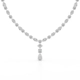 36.46 CT Lab Diamond Round Marquise Necklace