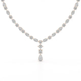 36.46 CT Lab Diamond Round Marquise Necklace