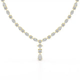 36.46 CT Lab Diamond Round Marquise Necklace