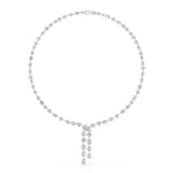 33.14 CT Lab Diamond Heart Cut Marquise Necklace