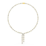 33.14 CT Lab Diamond Heart Cut Marquise Necklace