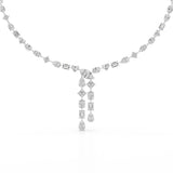 33.14 CT Lab Diamond Heart Cut Marquise Necklace