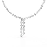 33.14 CT Lab Diamond Heart Cut Marquise Necklace