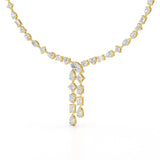 33.14 CT Lab Diamond Heart Cut Marquise Necklace