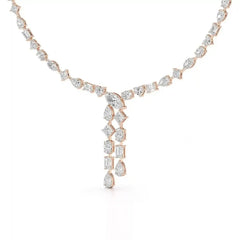 33.14 CT Lab Diamond Heart Cut Marquise Necklace Jama Jewels