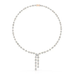33.14 CT Lab Diamond Heart Cut Marquise Necklace Jama Jewels