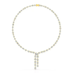 33.14 CT Lab Diamond Heart Cut Marquise Necklace Jama Jewels