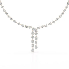 33.14 CT Lab Diamond Heart Cut Marquise Necklace Jama Jewels