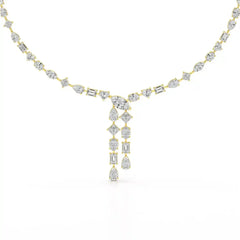 33.14 CT Lab Diamond Heart Cut Marquise Necklace Jama Jewels