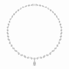 20.83 CT Lab Diamond Pear Cut Emerald Necklace Jama Jewels