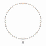 20.83 CT Lab Diamond Pear Cut Emerald Necklace