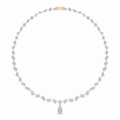 20.83 CT Lab Diamond Pear Cut Emerald Necklace Jama Jewels