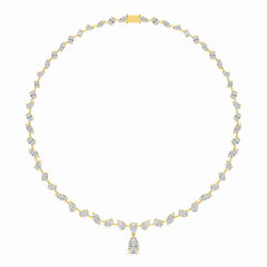 20.83 CT Lab Diamond Pear Cut Emerald Necklace Jama Jewels