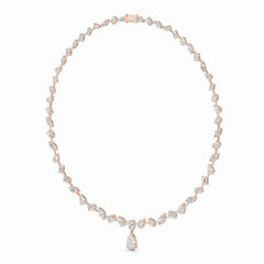 20.83 CT Lab Diamond Pear Cut Emerald Necklace Jama Jewels