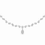 20.83 CT Lab Diamond Pear Cut Emerald Necklace