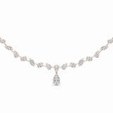 20.83 CT Lab Diamond Pear Cut Emerald Necklace