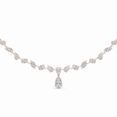20.83 CT Lab Diamond Pear Cut Emerald Necklace Jama Jewels