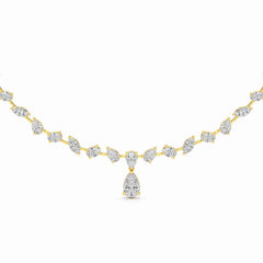 20.83 CT Lab Diamond Pear Cut Emerald Necklace Jama Jewels