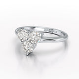 3 Stone Triangle Cut 1.03 CT Lab Diamond Engagement Ring - Jama Jewels