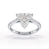 3 Stone Triangle Cut 1.03 CT Lab Diamond Engagement Ring - Jama Jewels