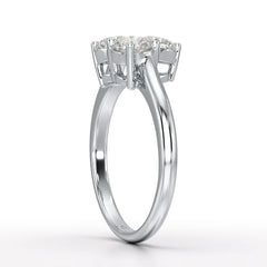 3 Stone Triangle Cut 1.03 CT Lab Diamond Engagement Ring - Jama Jewels