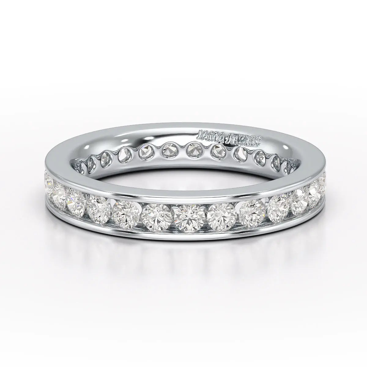 Simple Wedding Band 1.26 CT Lab Diamond Ring - Jama Jewels