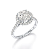 Halo Lab Grown Diamond 2.60 Carat Wedding Ring - Jama Jewels