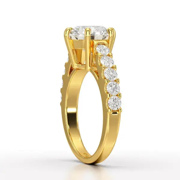 Lab Diamond 3.74 CT Round Cut Wedding Ring - Jama Jewels