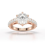 Lab Diamond 3.74 CT Round Cut Wedding Ring - Jama Jewels