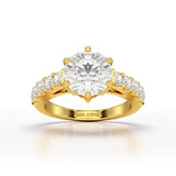 Lab Diamond 3.74 CT Round Cut Wedding Ring - Jama Jewels