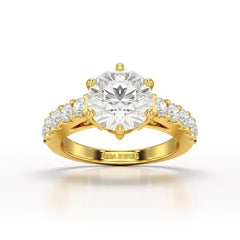 Lab Diamond 3.74 CT Round Cut Wedding Ring - Jama Jewels