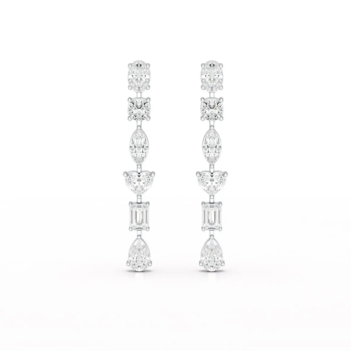 7.99 CT Lab Diamond Dangle Drop Earring