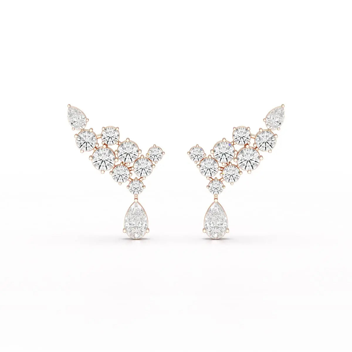 5.8 CT Lab Diamond Dangle Earrings