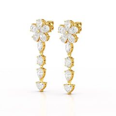 12.2 CT Pear Cut Lab Diamond Drop Earring Jama Jewels