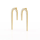 14.26 CT Round Cut Lab Diamond Drop Earrings