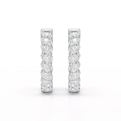 4.9 CT Pear Cut Lab Diamond Hoop Earrings Jama Jewels