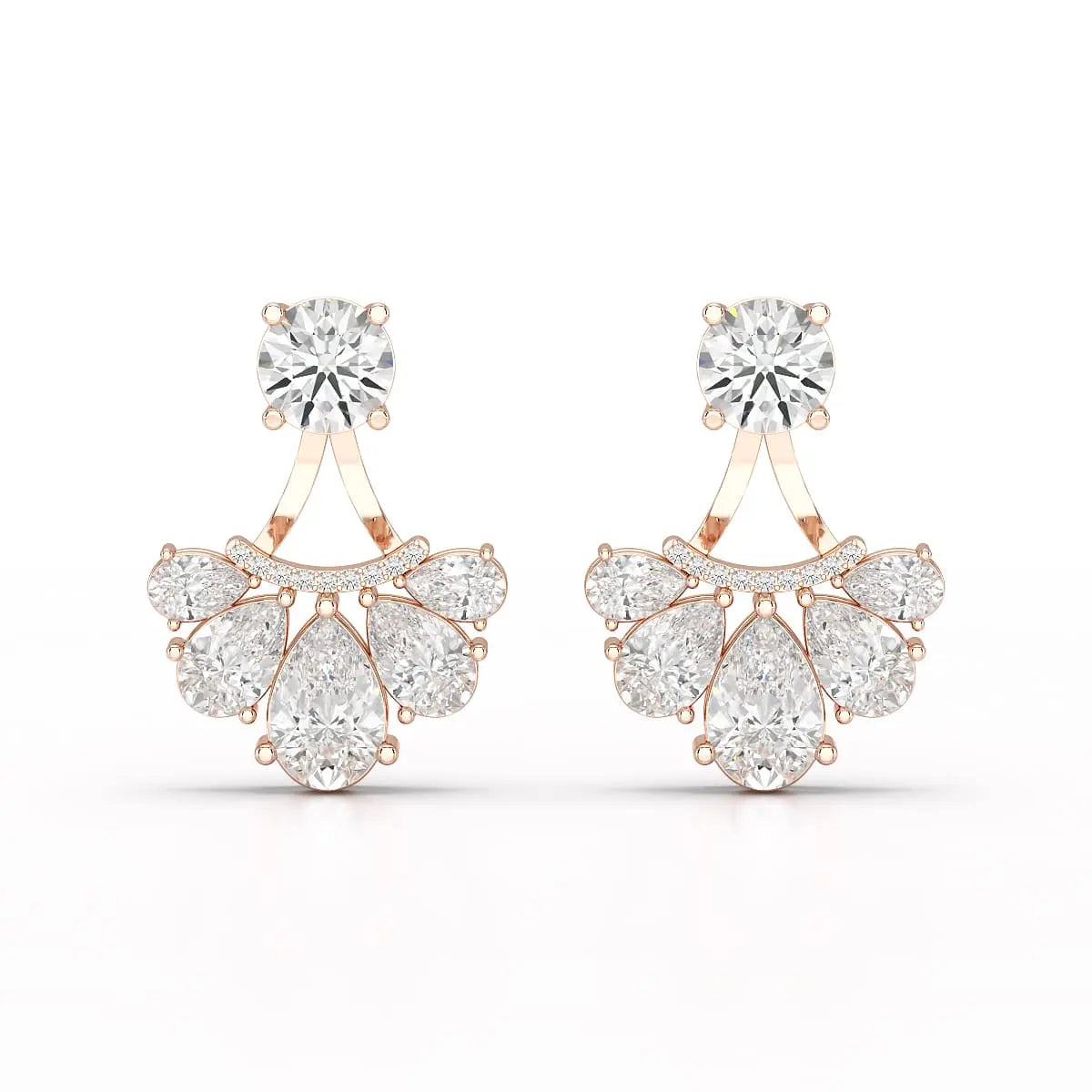 4.6 CT Lab Diamond Pear Cut Drop Earring