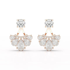 4.6 CT Lab Diamond Pear Cut Drop Earring