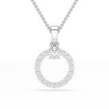 0.71 CT Lab Diamond Round Pendant