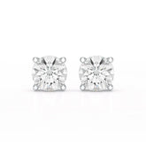 1 Carat Studs Lab Diamond Round Earrings