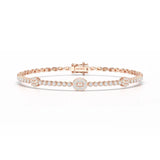 Lab Diamond Simple Round Cut 1.07 CT Bracelet