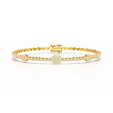 Lab Diamond Simple Round Cut 1.07 CT Bracelet