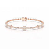 Lab Diamond Simple Round Cut 1.07 CT Bracelet